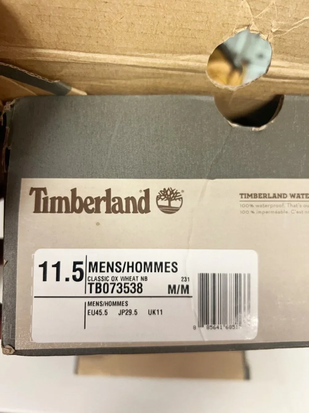 Timberland TB073538 Men’s Wheat Waterproof Low Top Oxford Work Boots